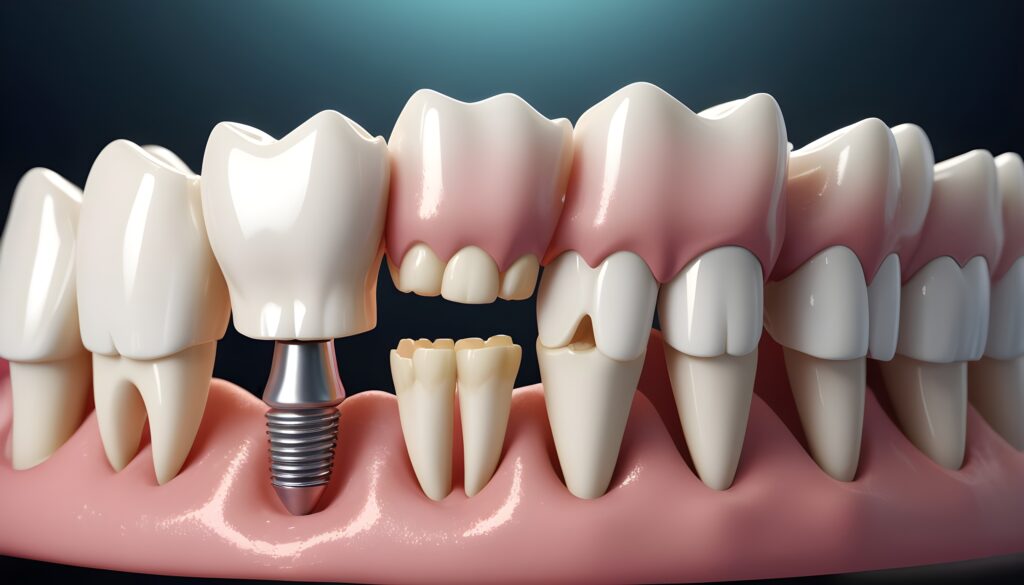 dental bridge vs implant